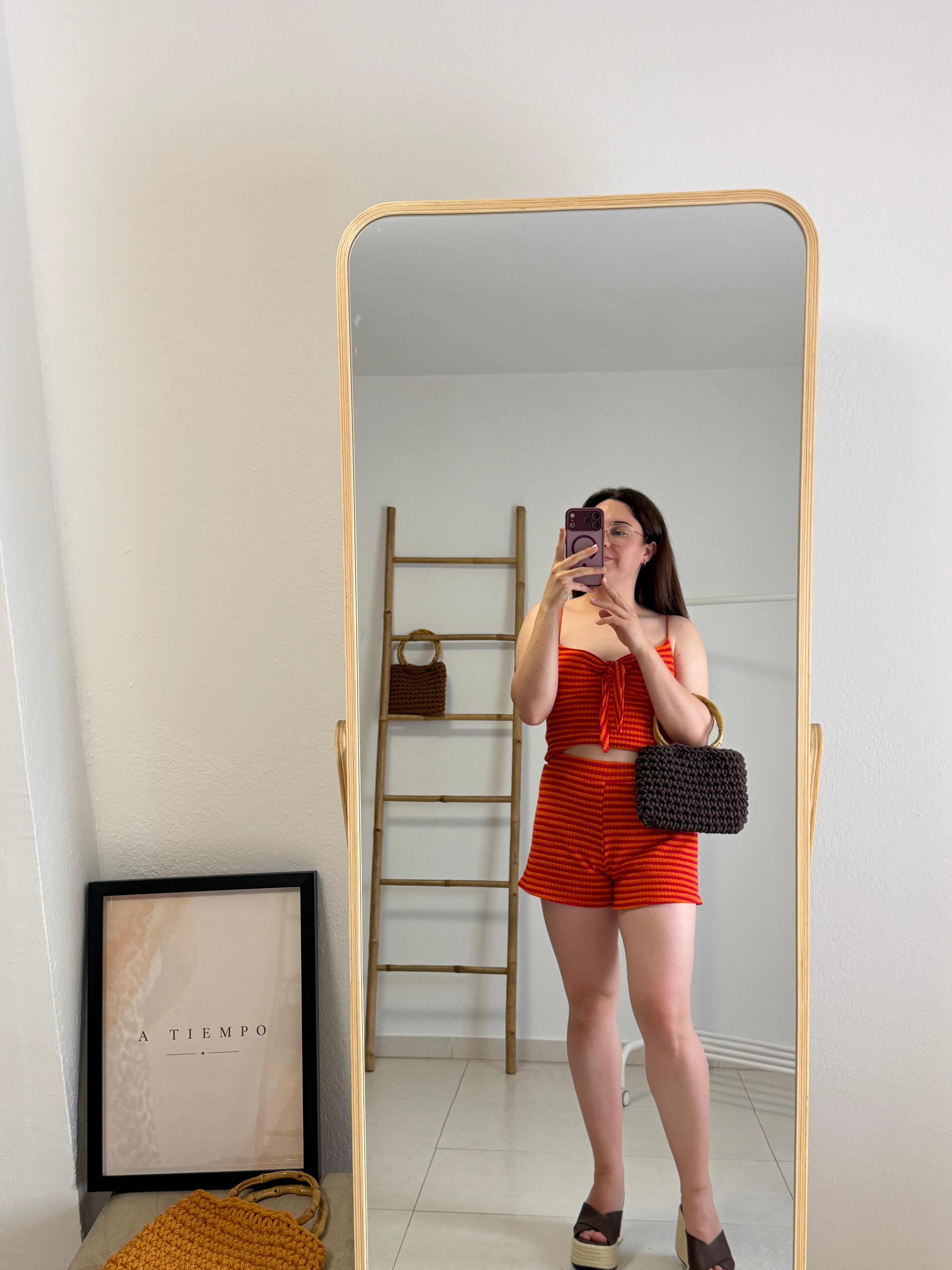 Conjunto Rayas Naranja