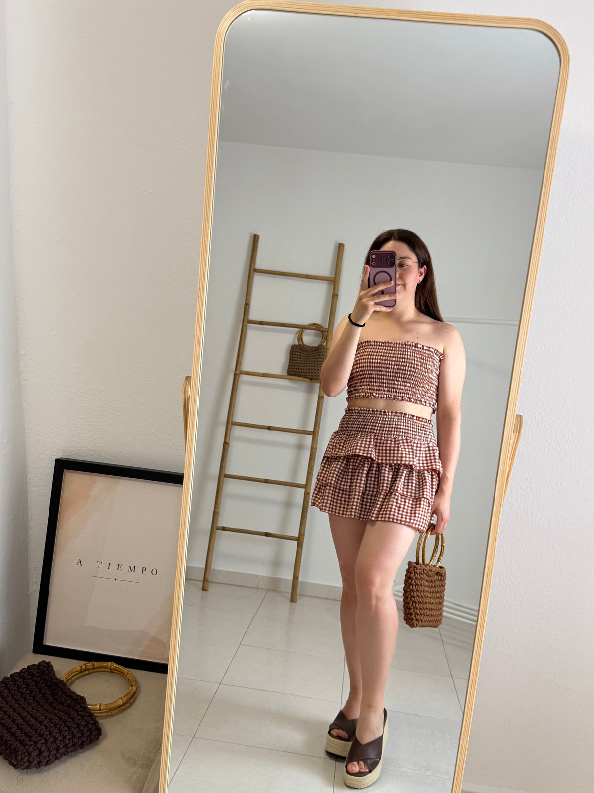 Conjunto falda pantalón + top