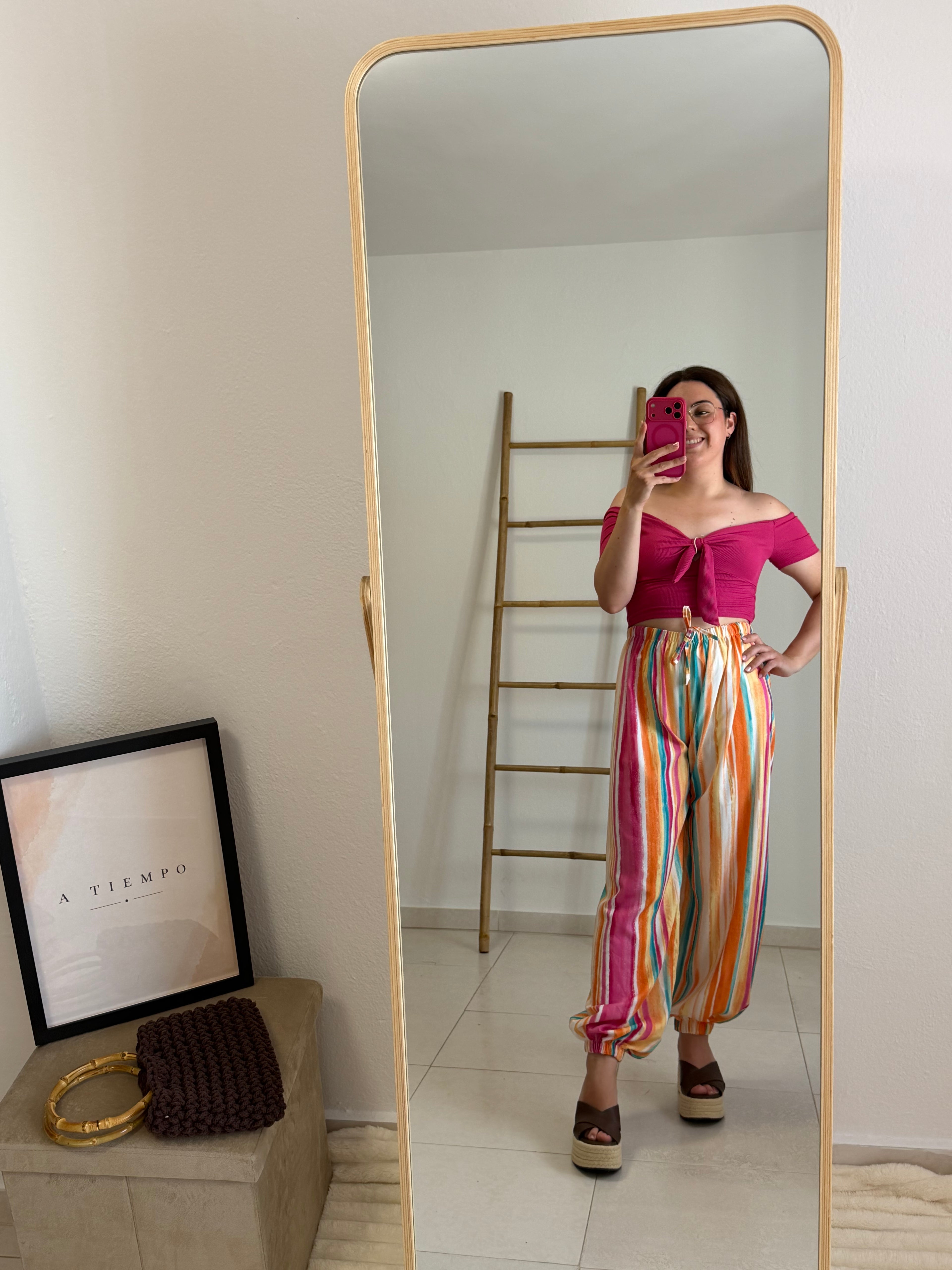 Pantalón rayas bombacho