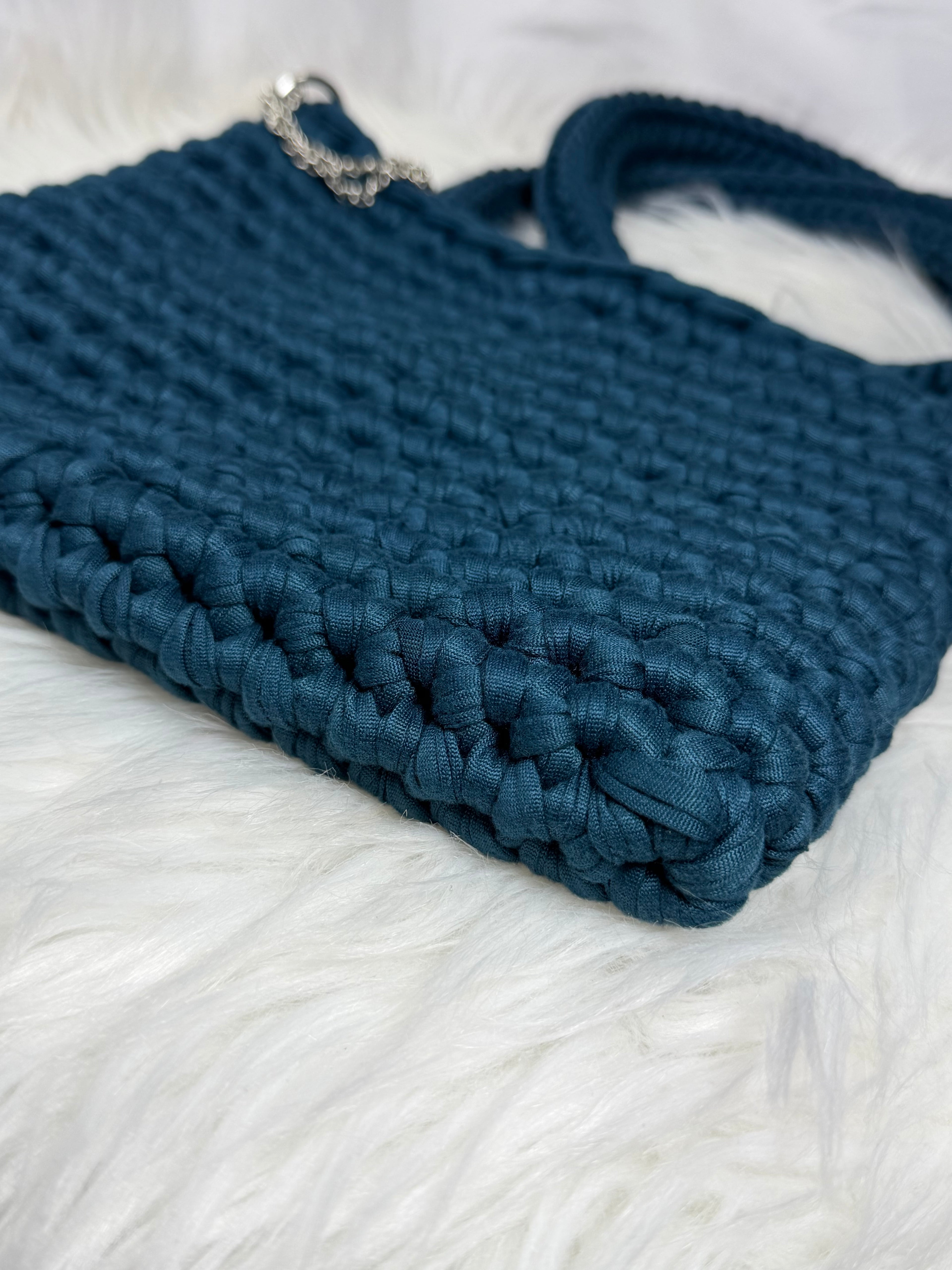 BOLSO VELVET AZUL