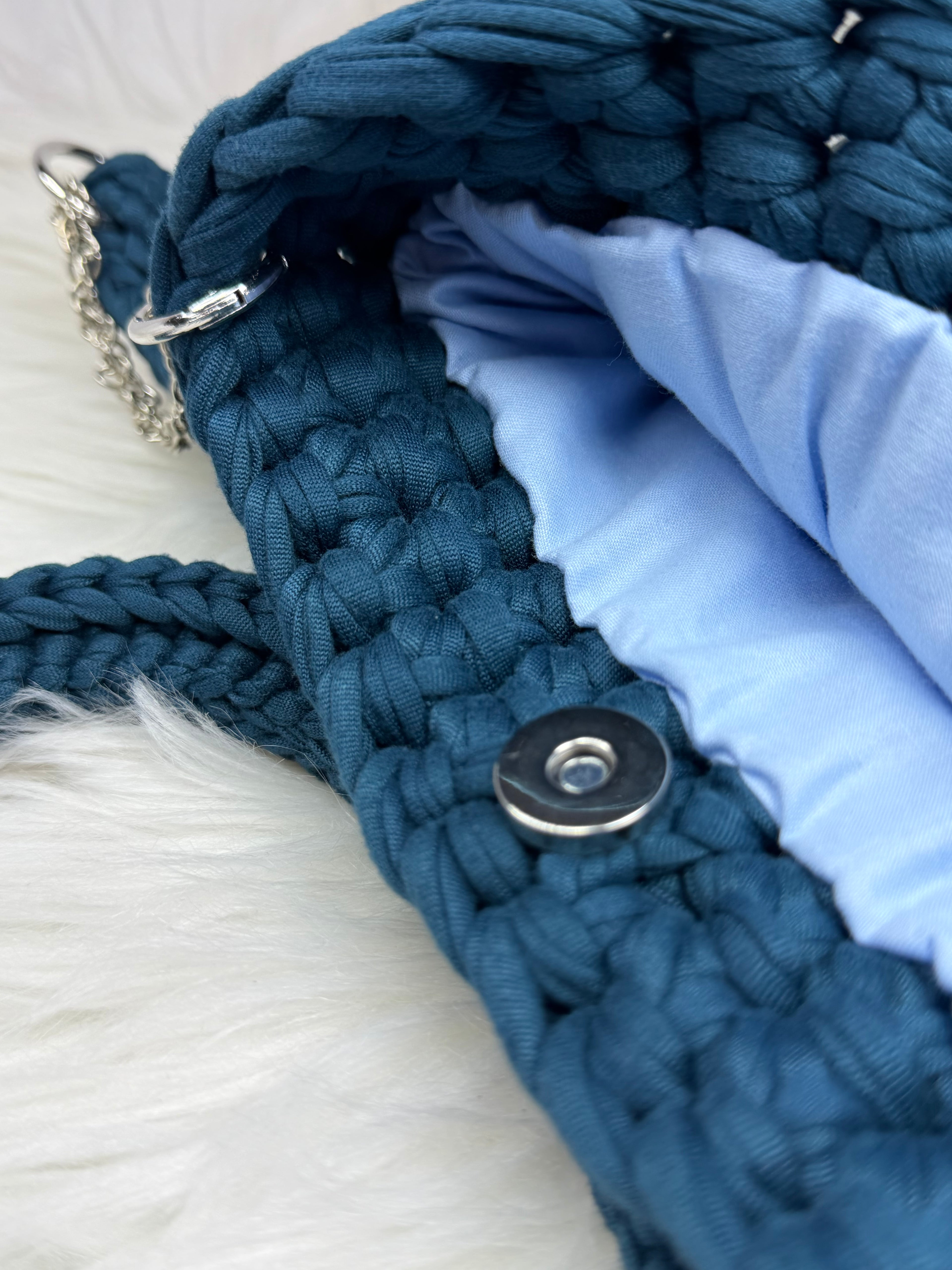 BOLSO VELVET AZUL